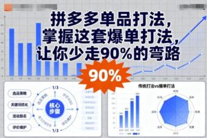 拼多多单品打法，掌握这套爆单打法，让你少走90%的弯路-红果网创