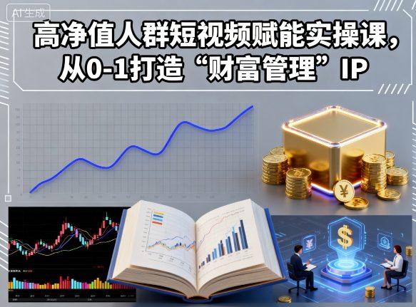 高净值人群短视频赋能实操课，从0-1打造“财富管理”IP-红果网创