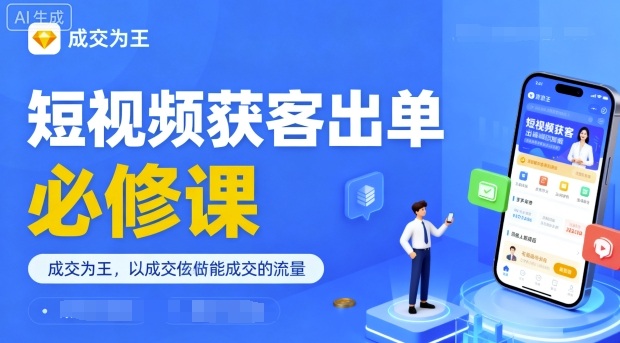 短视频获客出单必修课，成交为王，以成交为导向，直接做能成交的流量-红果网创