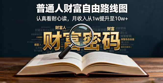 某付费文：普通人财富自由路线图，认真看耐心读，月收入从1w提升至10w+-红果网创