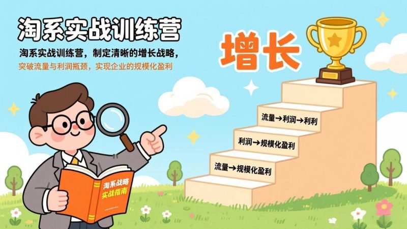 淘系实战训练营(更新)，制定清晰的增长战略，突破流量与利润瓶颈，实现企业的规模化盈利-红果网创