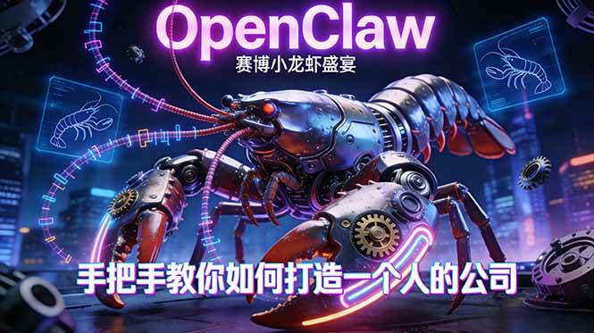 OpenClaw，小龙虾-从产品到爆款的成长之路，手把手教你如何打造一个人的公司-红果网创