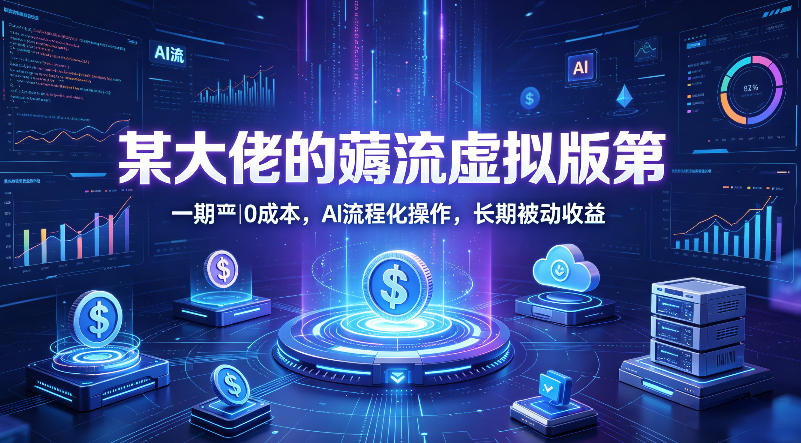 某大佬的薅流虚拟版第一期丨0成本，AI流程化操作，长期被动收益-红果网创