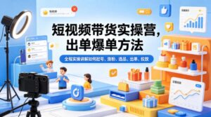 短视频带货实操营,出单爆单方法,全程实操讲解如何起号、涨粉、选品、出单、投放(更新0515)-红果网创