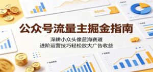 公众号流量主掘金指南:深耕小众头像蓝海赛道,进阶运营技巧轻松放大广告收益-红果网创