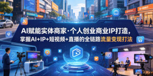AI赋能实体商家·个人创业商业IP打造,掌握AI+IP+短视频+直播的全链路流量变现打法-红果网创