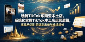 玩转TikTok东南亚本土店,系统化掌握TikTok本土店运营逻辑,实现从0到1的稳定出单与业绩增长-红果网创