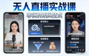 宝子哥无人直播实战课,非实时防风技术,聚焦抖音快手等平台直播带货,轻松开启直播变现之路(更新261001)-红果网创