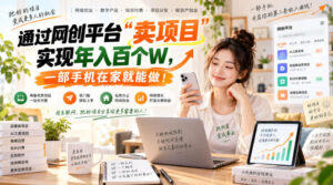 【教副业兼职课程】实现月入1-5W！毫无保留的全部教给你，长期稳定项目！-红果网创
