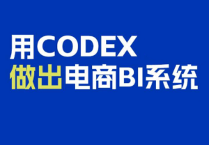 电商108将·用Codex做出电商BI系统-红果网创