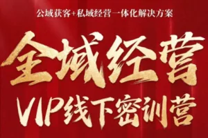 叨叨·全域获客经营线下密训营(8-9月线下课)-红果网创