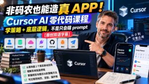 非码农也能造真 APP!Cursor AI 零代码课程:学策略 + 底层逻辑,不是只会瞎 prompt【原创双语字幕】-红果网创