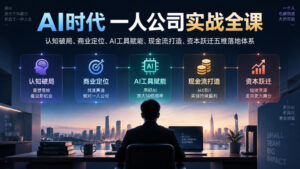 AI时代一人公司实战全课｜认知破局、商业定位、AI工具赋能、现金流打造、资本跃迁五维落地体系-红果网创