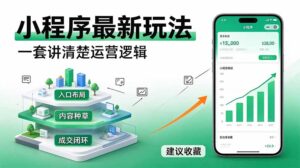微信小程序最新玩法 四种收益来源，单日收入400+-红果网创