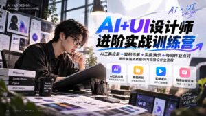AI+UI设计师进阶训练营-第4期：AI工具应用+案例拆解+实操演示+作业点评，掌握高质量UI与视觉设计全流程-红果网创