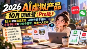 2026AI虚拟产品10月训练营(Pro版-红果网创