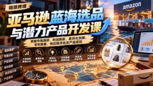 亚马逊蓝海选品与潜力产品开发课：掌握市场调研、利润测算、差异化创新、专利筛查、供应链评估及产品规划-红果网创